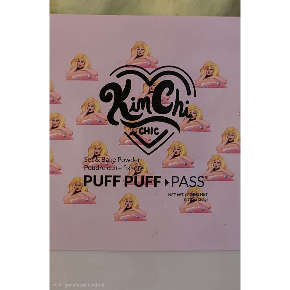 Kim Chi Chic PUFF PUFF PASS Bake & Set Powder 09 PINK ROSE Loose Face Makeup New